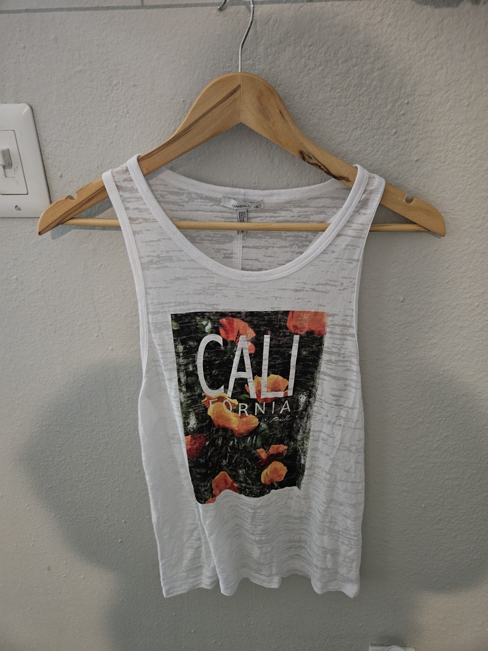 O'Neill White Floral 'CALI' Graphic Tank
